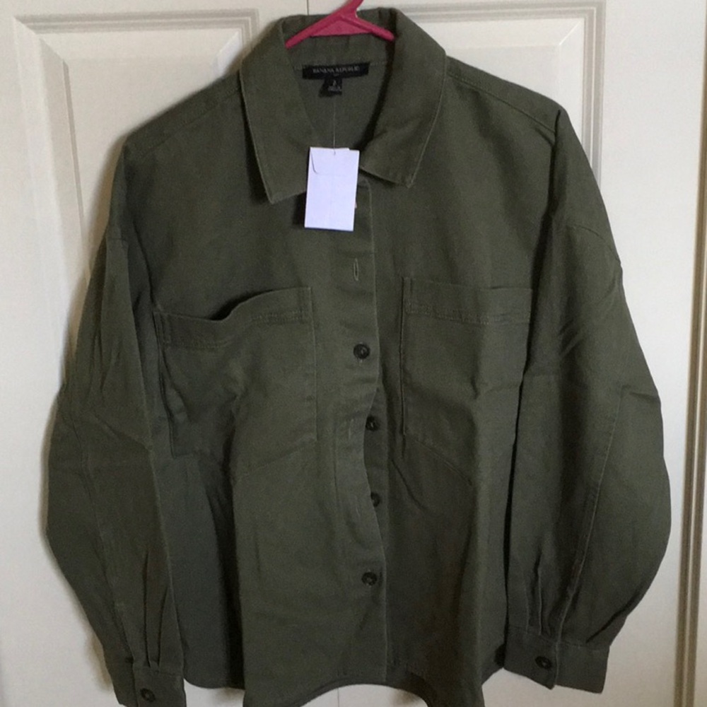 Banana Republic Factory Olive green Jean Jacket